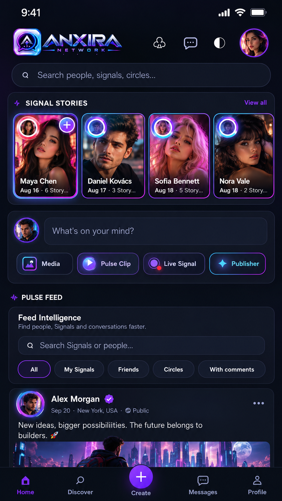ANXIRA Network mobile interface